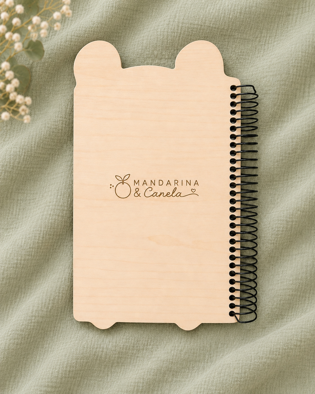 Libreta infantil de madera con forma de animal