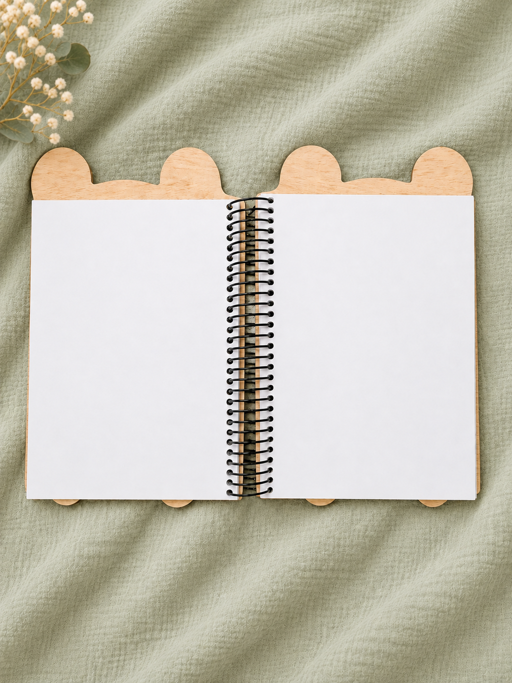 Libreta infantil de madera con forma de animal