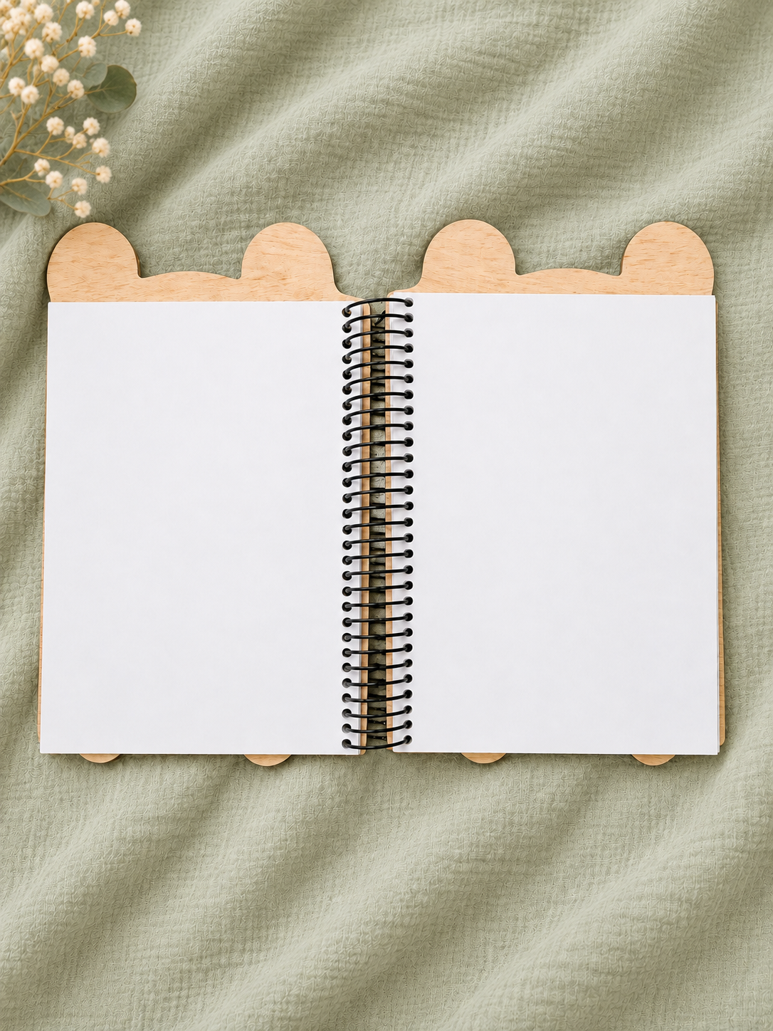 Libreta infantil de madera con forma de animal