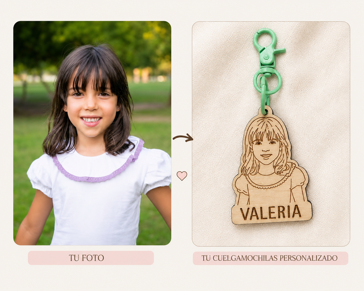 Identicador mochila personalizado madera 