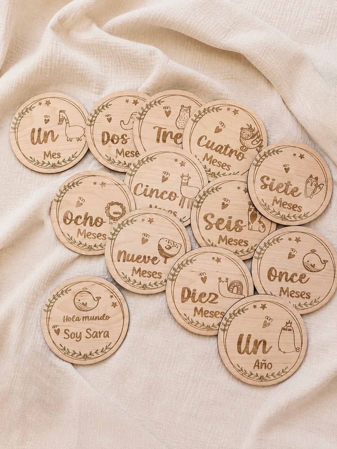 cumplemeses personalizado madera