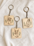 llavero mascota madera personalizado fotografía