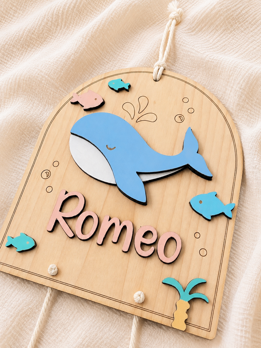 Placa de nacimiento personalizada para bebé